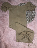 Sarah Smocked Dress(Khaki)