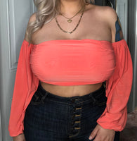 April Crop Top(Coral)